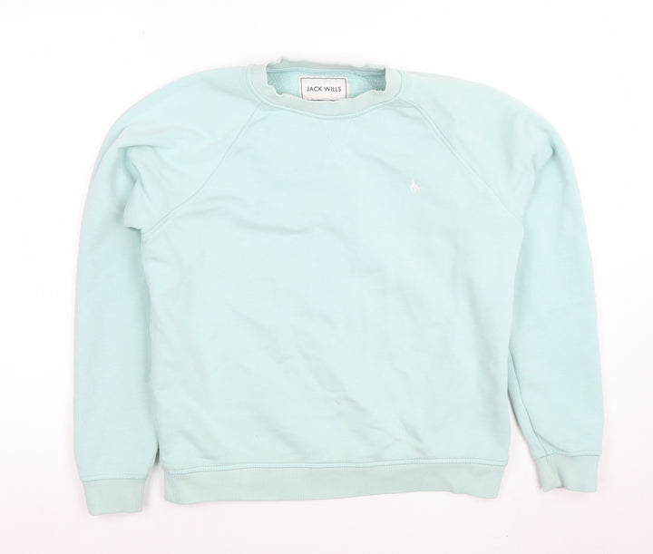 Jack Wills Women’s Blue Crew Neck Pullover Sweatshirt UK 8