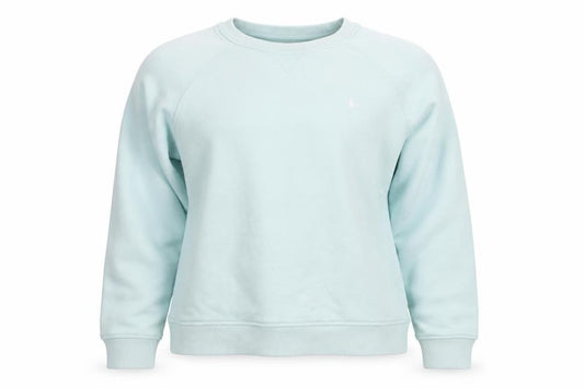 Front view of Jack Wills Women’s Blue Crew Neck Pullover Sweatshirt UK 8