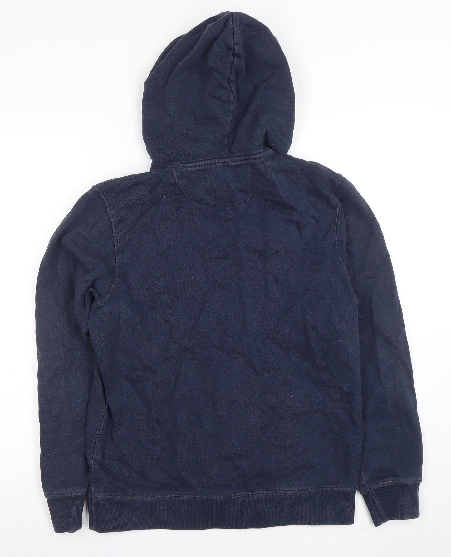 Jack & Jones Men’s Blue Pullover Hoodie Size M Cotton Logo Style