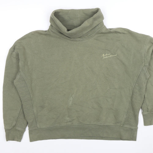 Barbour International Khaki Women's Size 14 Funnel Neck Pullover Sweatshirt