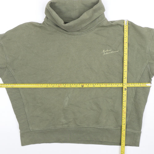 Barbour International Khaki Women's Size 14 Funnel Neck Pullover Sweatshirt