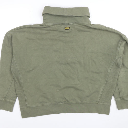 Barbour International Khaki Women's Size 14 Funnel Neck Pullover Sweatshirt