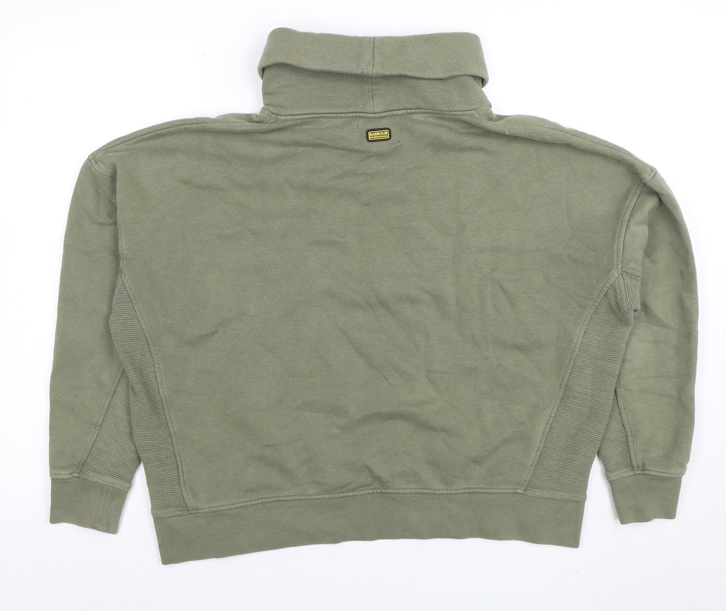 Barbour International Khaki Women's Size 14 Funnel Neck Pullover Sweatshirt