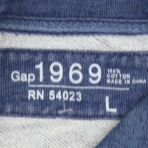 Gap Men's Blue L Pullover Sweatshirt 100% Cotton