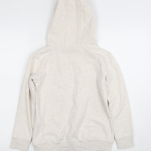 Next Girls Beige Mickey Mouse Sequin Pullover Hoodie 10 Years