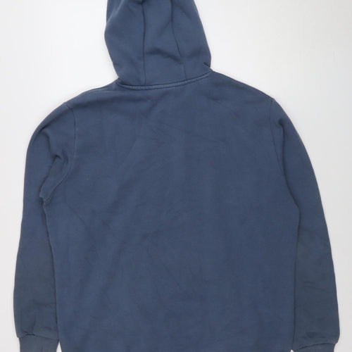 Adidas Men’s Blue Pullover Hoodie Size L Sports Fleece Sweatshirt