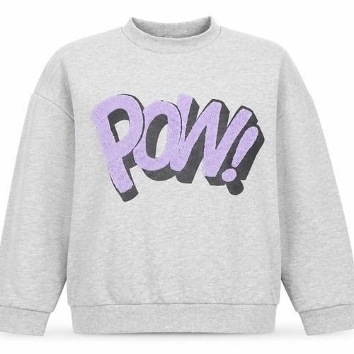 Envii Women Grey Sweatshirt Small POW Graphic Cotton Blend Casual