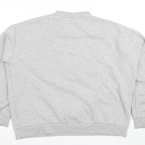 Envii Women Grey Sweatshirt Small POW Graphic Cotton Blend Casual