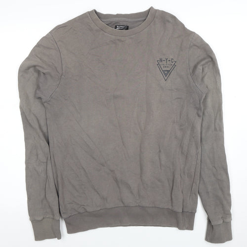 Twisted Soul Men's Grey Crew Neck Sweatshirt Size S Regular Fit