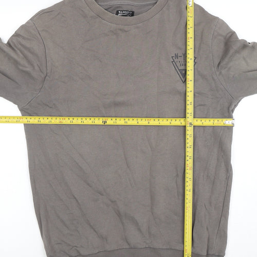 Twisted Soul Men's Grey Crew Neck Sweatshirt Size S Regular Fit