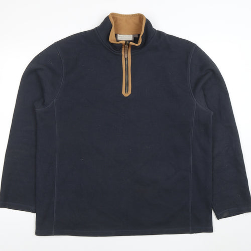 Mountain Warehouse Men’s Blue XL 1/4 Zip Pullover Sweatshirt