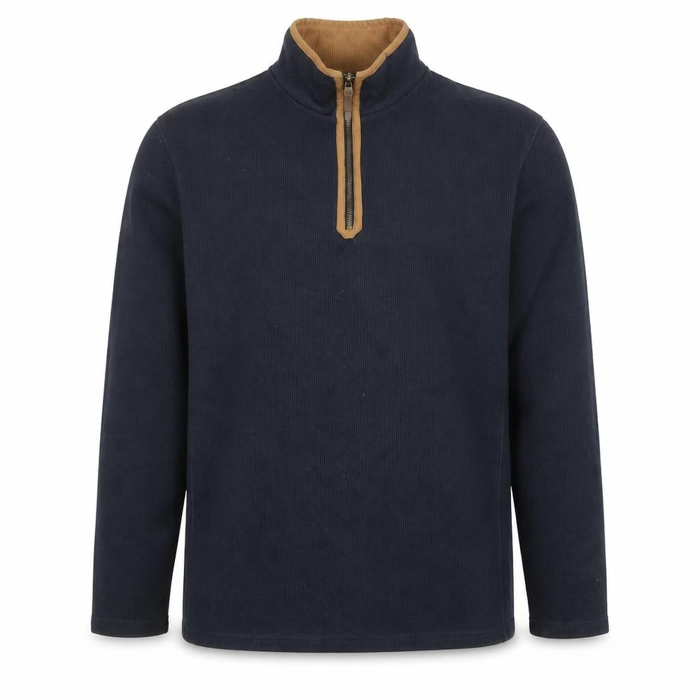 Front view of Mountain Warehouse Men’s Blue XL 1/4 Zip Pullover Sweatshirt