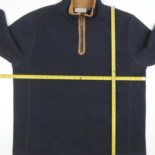 Mountain Warehouse Men’s Blue XL 1/4 Zip Pullover Sweatshirt