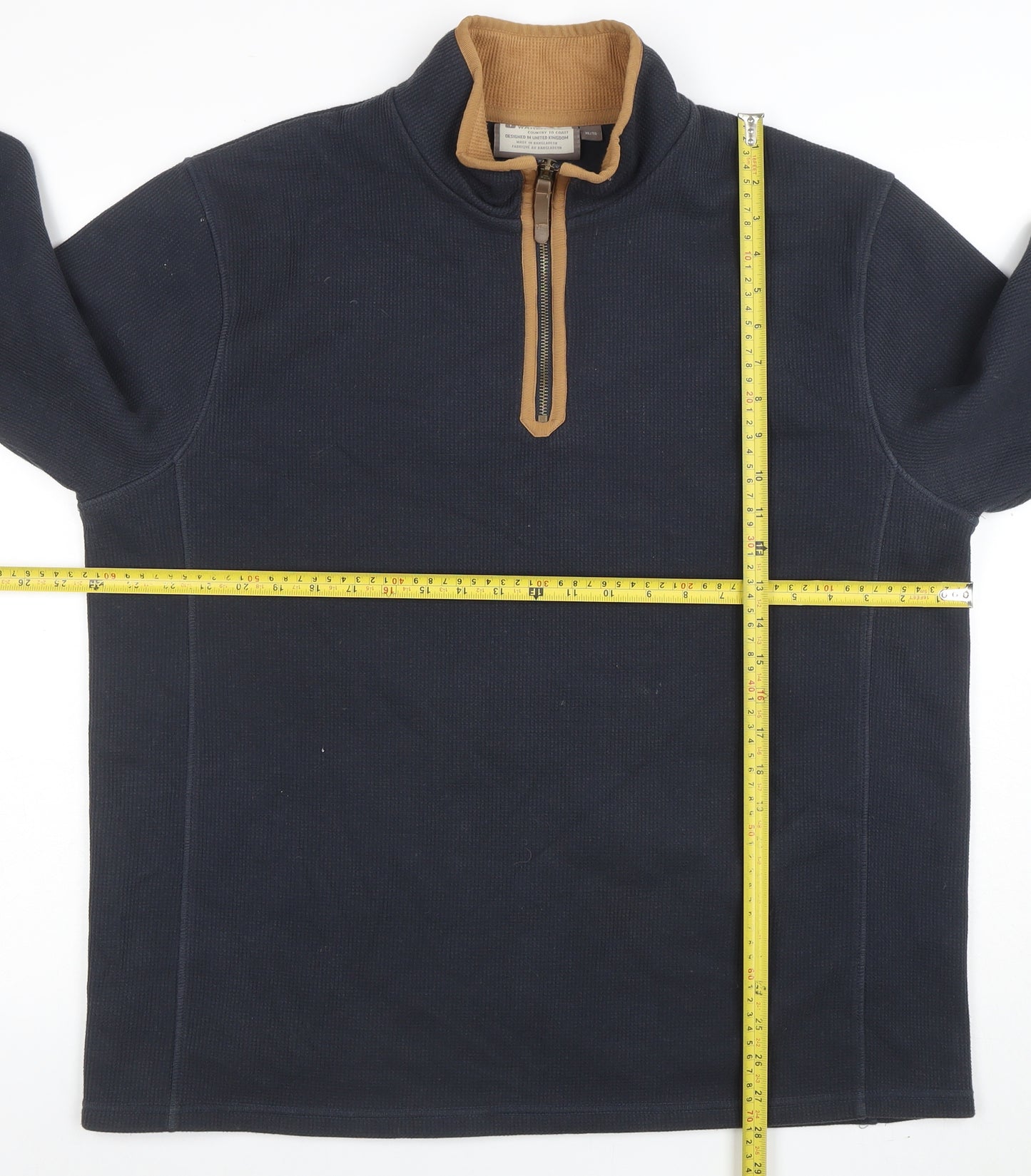 Mountain Warehouse Men’s Blue XL 1/4 Zip Pullover Sweatshirt