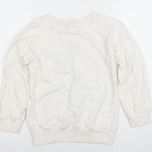Next Girls White Mickey Mouse Sweatshirt 10 Years Pullover Disney Graphic