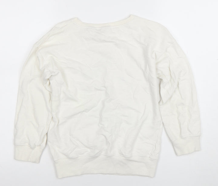 Next Girls White Mickey Mouse Sweatshirt 10 Years Pullover Disney Graphic