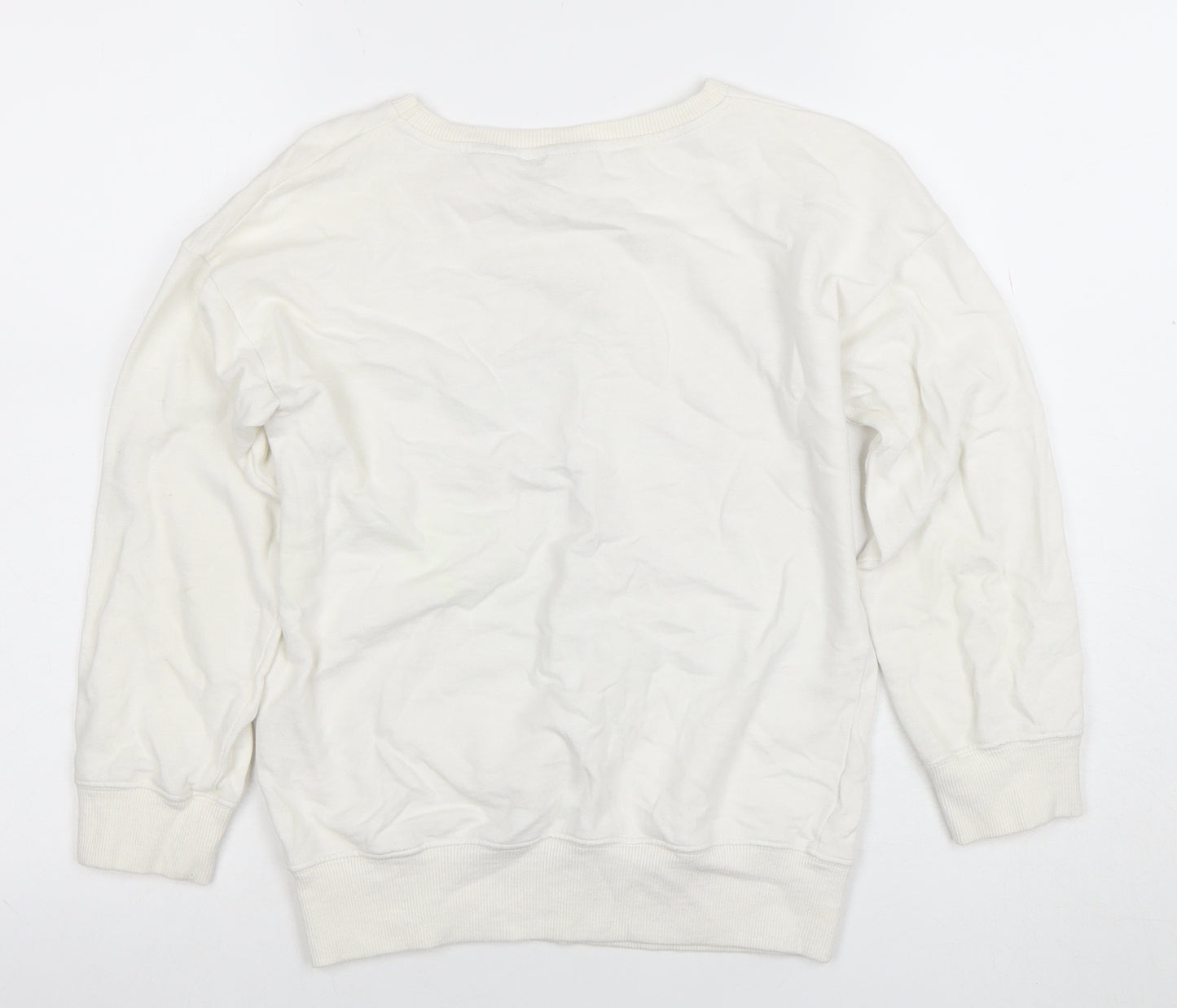 Next Girls White Mickey Mouse Sweatshirt 10 Years Pullover Disney Graphic