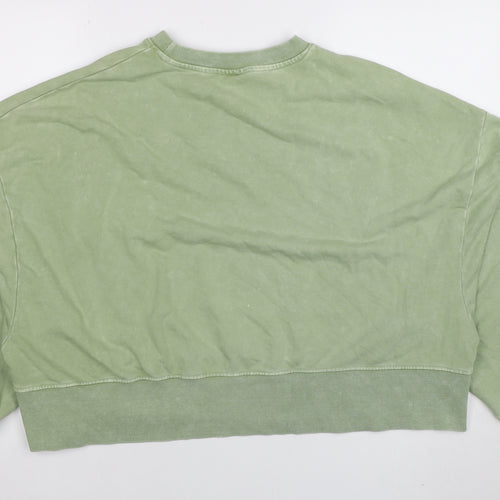 MSU Women’s Green Crew Neck Pullover Sweatshirt Size L Cotton Blend