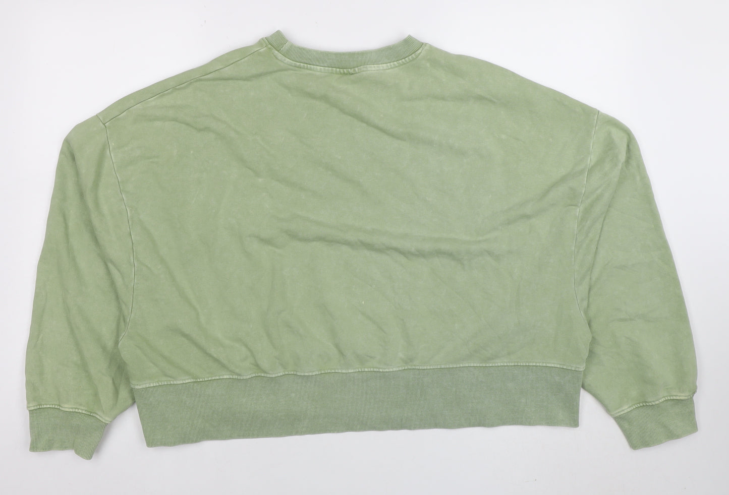 MSU Women’s Green Crew Neck Pullover Sweatshirt Size L Cotton Blend