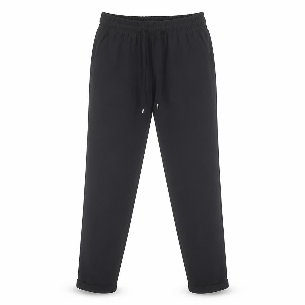 Front view of Zara Basic Women’s Black Jogger Trousers, size S, Polyester
