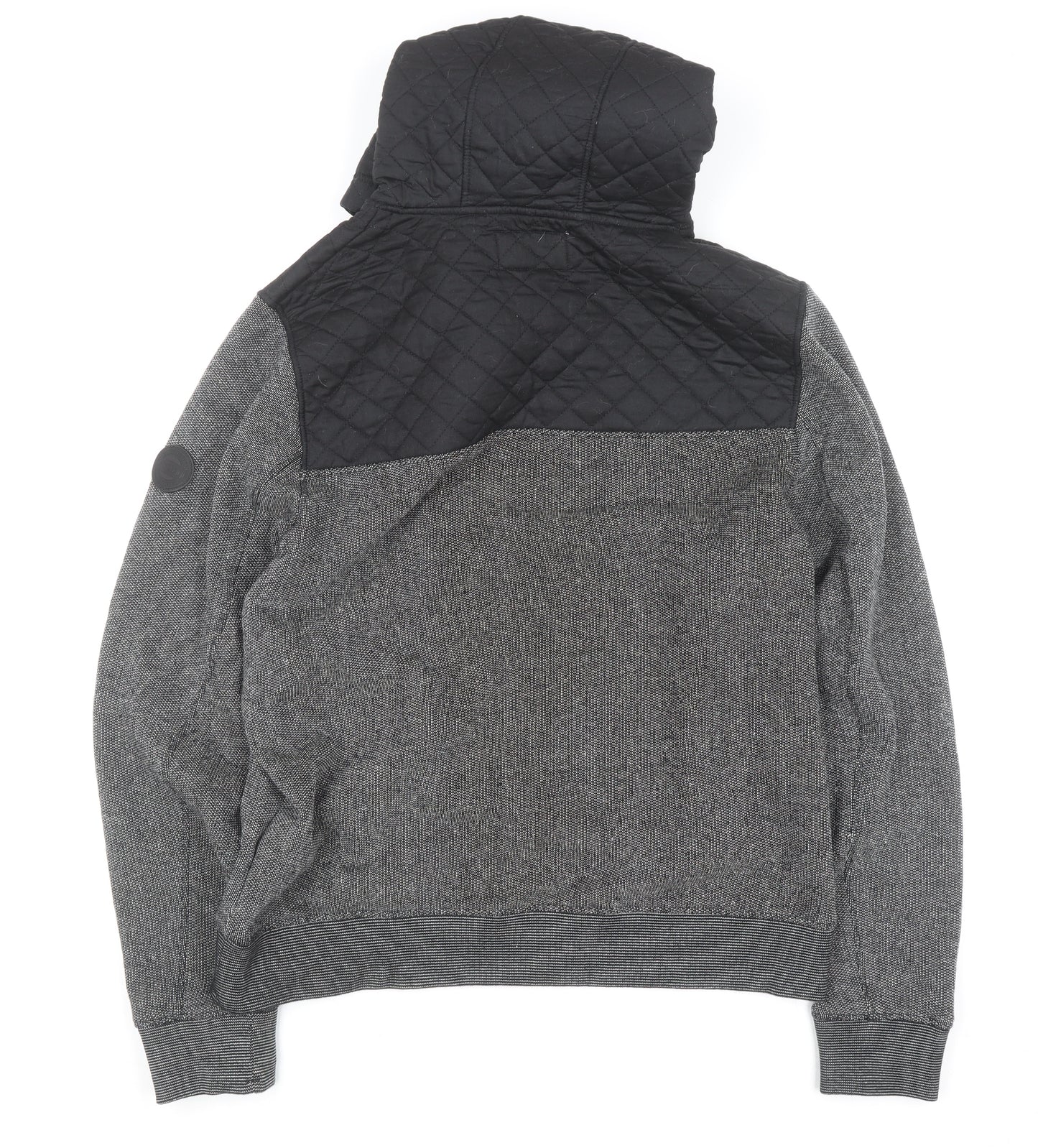 Firetrap Men’s Grey Quilted Pullover Hoodie Size L