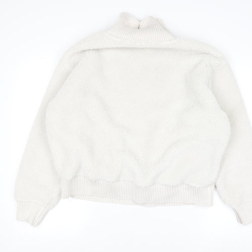 Marks and Spencer Women’s Ivory Fleece Half Zip Jacket Size L