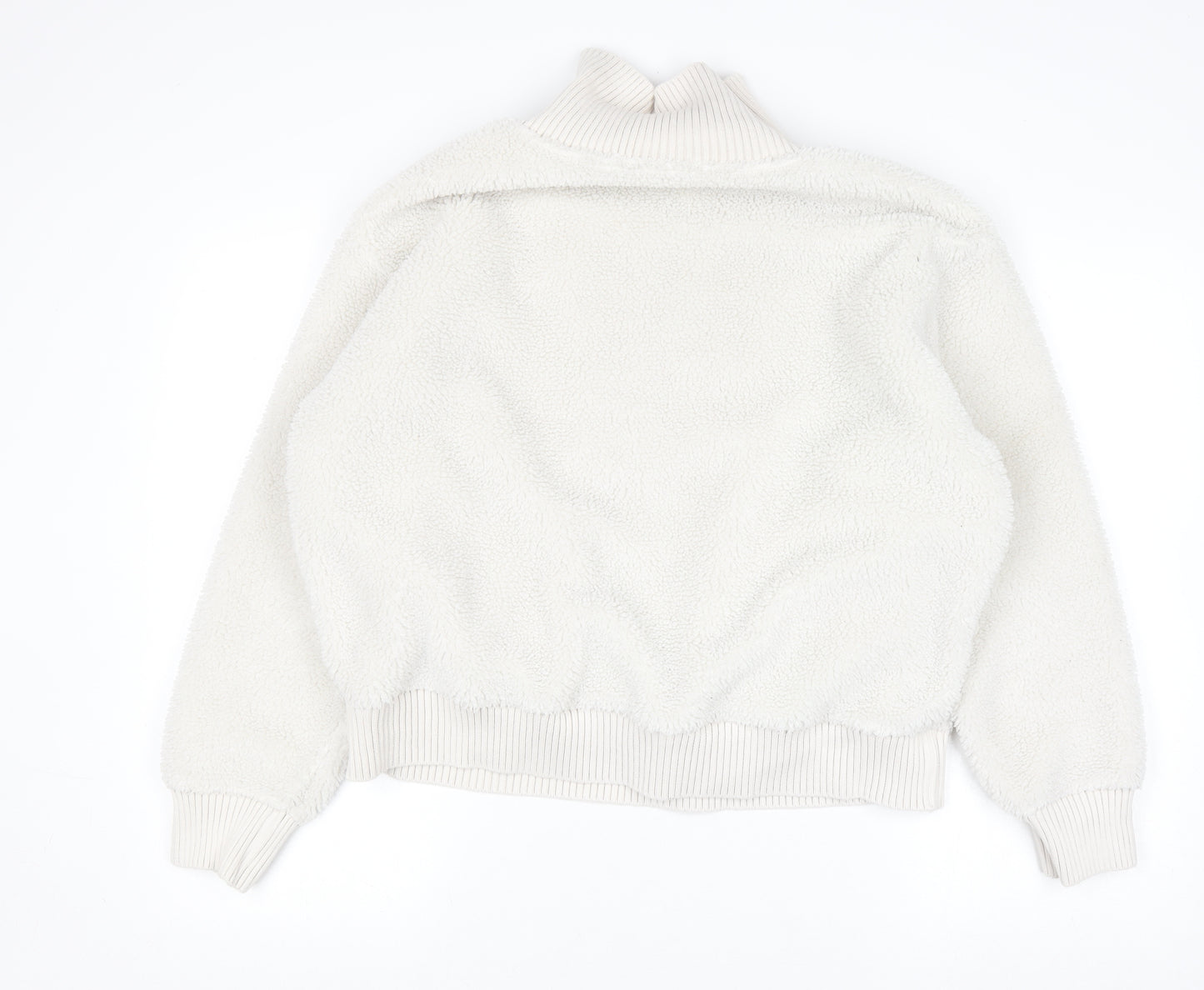 Marks and Spencer Women’s Ivory Fleece Half Zip Jacket Size L