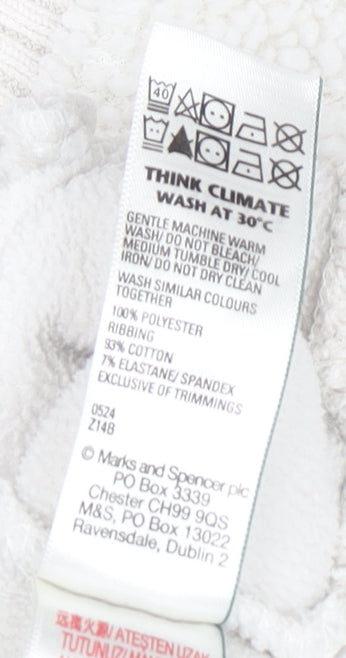 Marks and Spencer Women’s Ivory Fleece Half Zip Jacket Size L