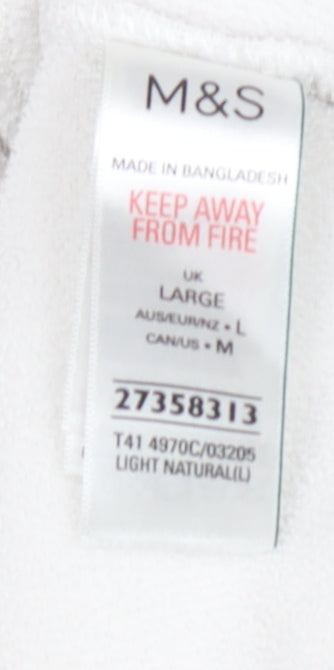 Marks and Spencer Women’s Ivory Fleece Half Zip Jacket Size L