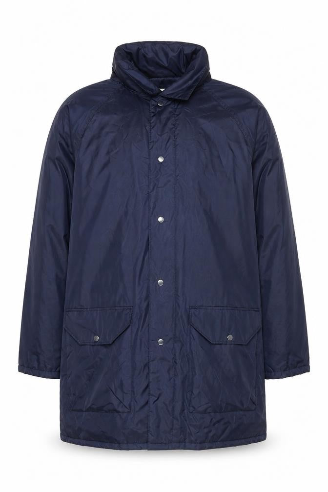 Hazy Joe Men’s Blue Waterproof Rain Coat 2XL Long Nylon PVC