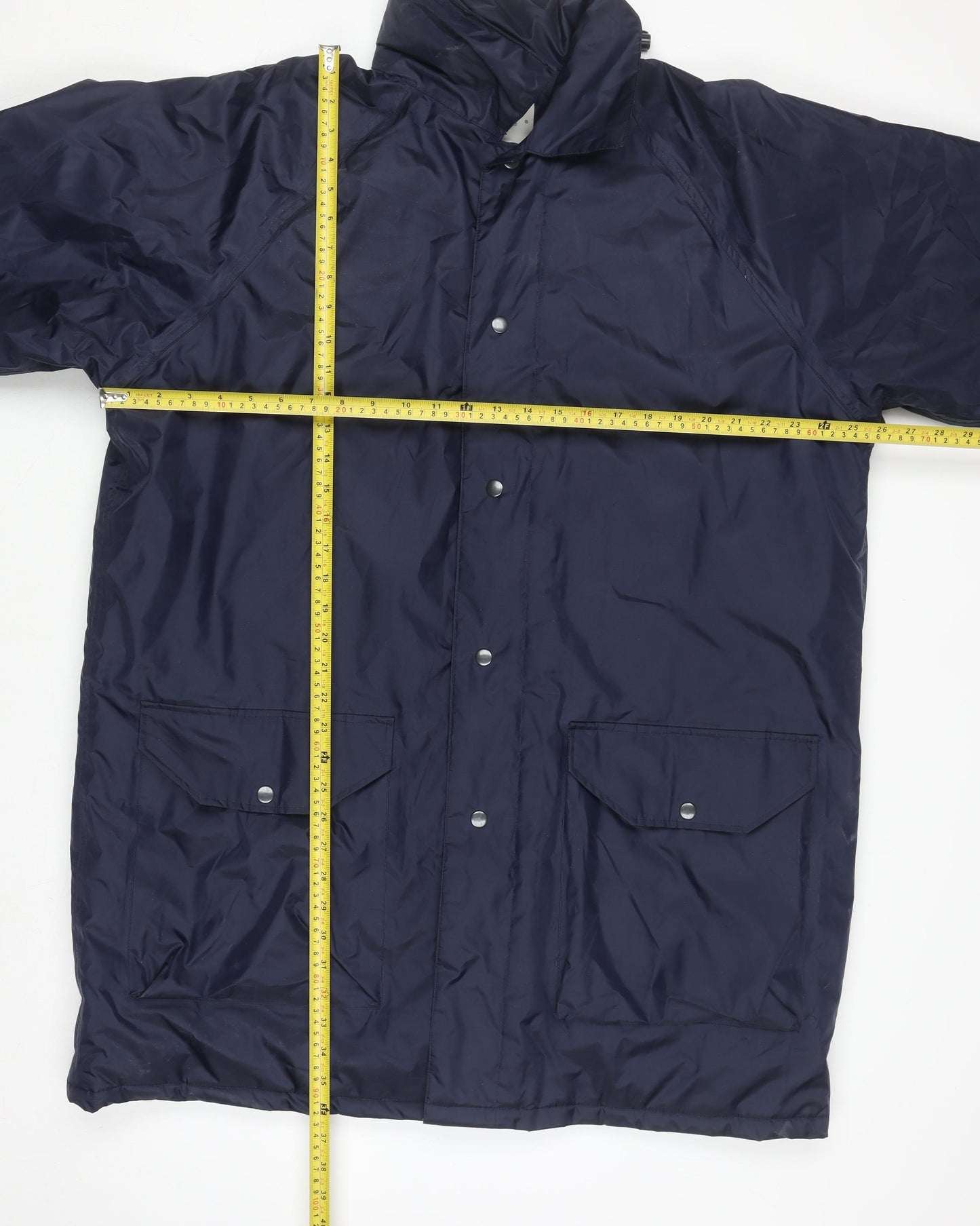 Hazy Joe Men’s Blue Waterproof Rain Coat 2XL Long Nylon PVC