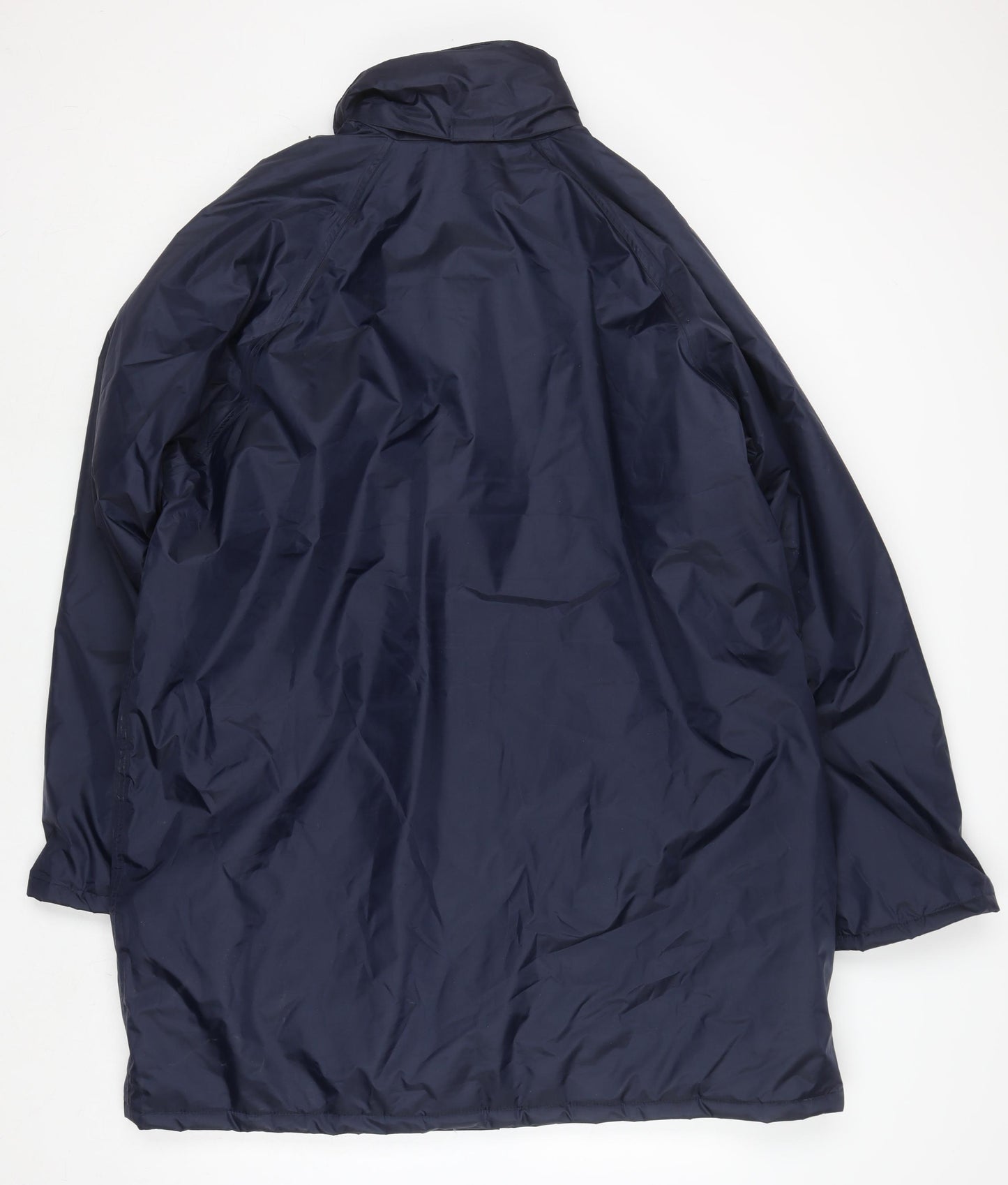 Hazy Joe Men’s Blue Waterproof Rain Coat 2XL Long Nylon PVC