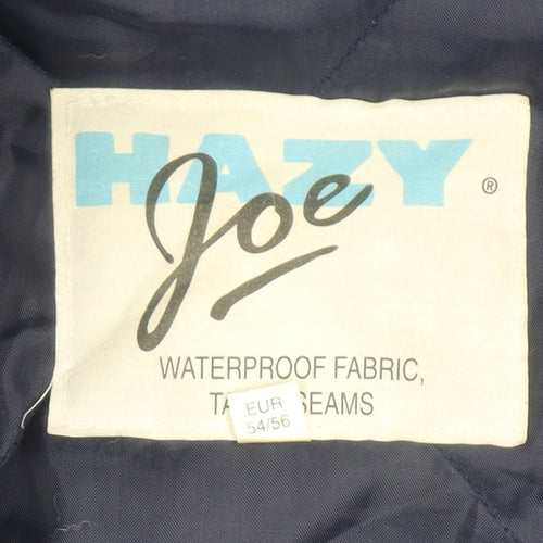 Hazy Joe Men’s Blue Waterproof Rain Coat 2XL Long Nylon PVC
