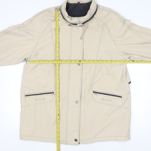 Ensign Women's Beige Mid-Length Lined Zip Jacket Size 16
