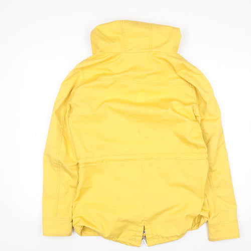 ONLY Women's Yellow Hooded Parka Jacket Size M Cotton Blend Casual
