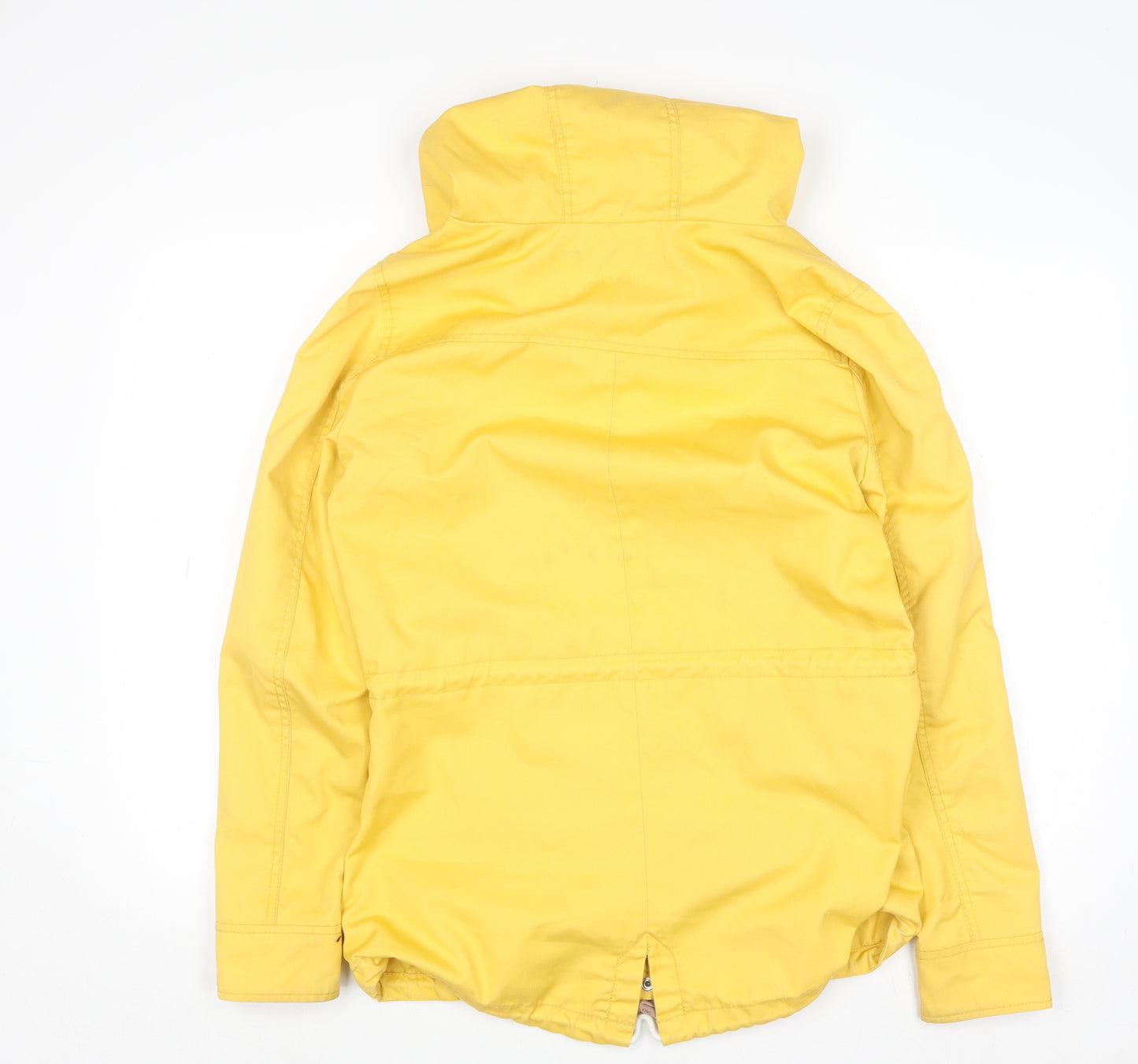 ONLY Women's Yellow Hooded Parka Jacket Size M Cotton Blend Casual