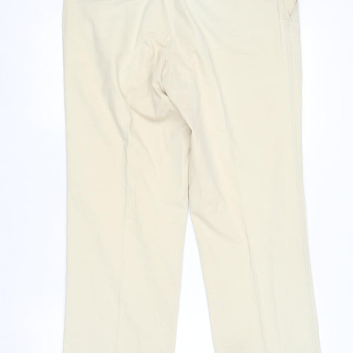 Meyer Men Beige Chino Trousers 34/30 Regular Cotton Blend