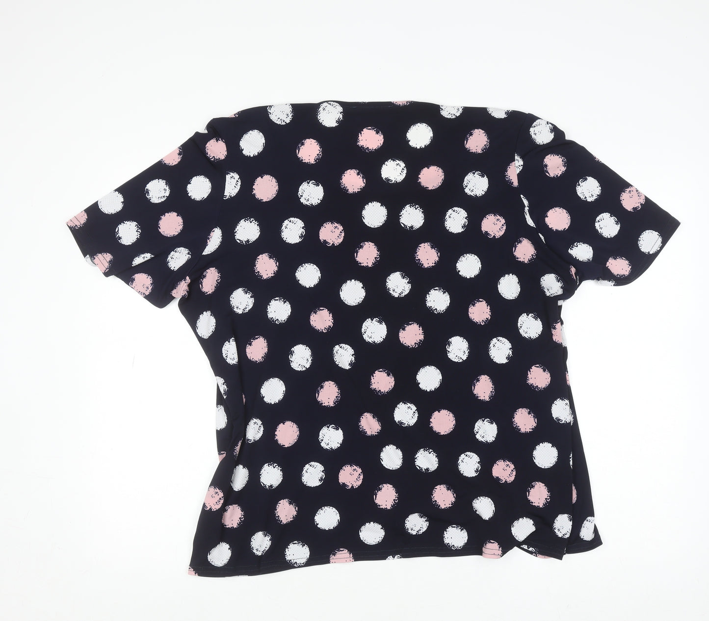 Bassini Women's Multicoloured Polka Dot Wrap Blouse XL