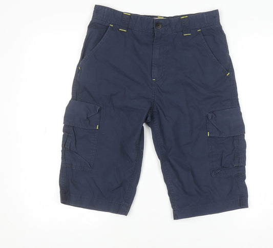 Workwear Co Boys Blue 12-13 Years Cargo Twill Cotton Shorts