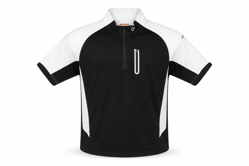Dunlop Sport Men's Black White XL 1/4 Zip Polyester Activewear Top