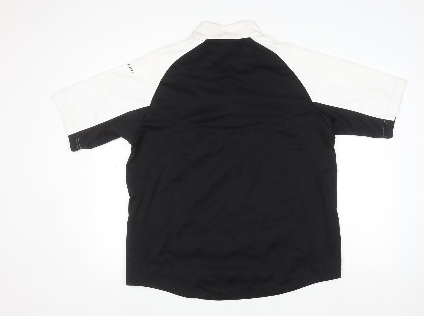 Dunlop Sport Men's Black White XL 1/4 Zip Polyester Activewear Top