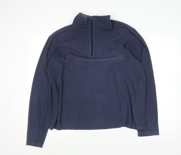 Hi Gear Men's Blue Fleece 1/4 Zip Pullover Sweatshirt Size L