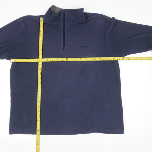 Hi Gear Men's Blue Fleece 1/4 Zip Pullover Sweatshirt Size L