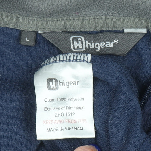 Hi Gear Men's Blue Fleece 1/4 Zip Pullover Sweatshirt Size L
