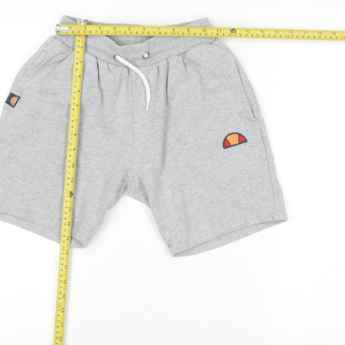 Ellesse Boys Grey Sweat Shorts 12-13 Years Drawstring Elastic Waist