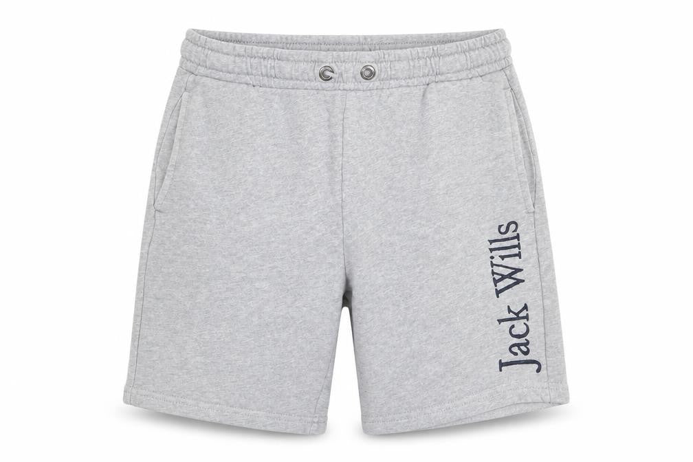 Jack Wills Boys Grey Sweat Shorts 12-13 Years Regular Fit Elastic Waist