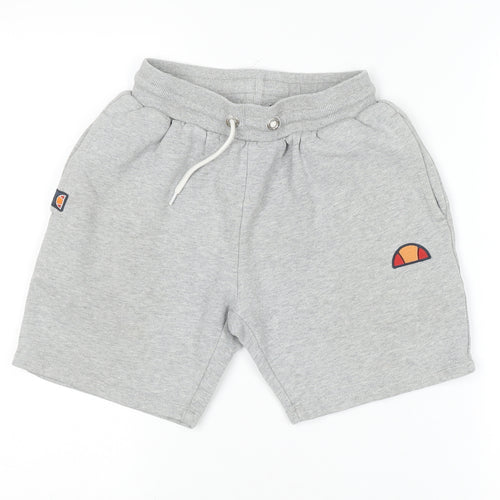 Ellesse Boys Grey Sweat Shorts 12-13 Years Regular Fit Drawstring Pockets
