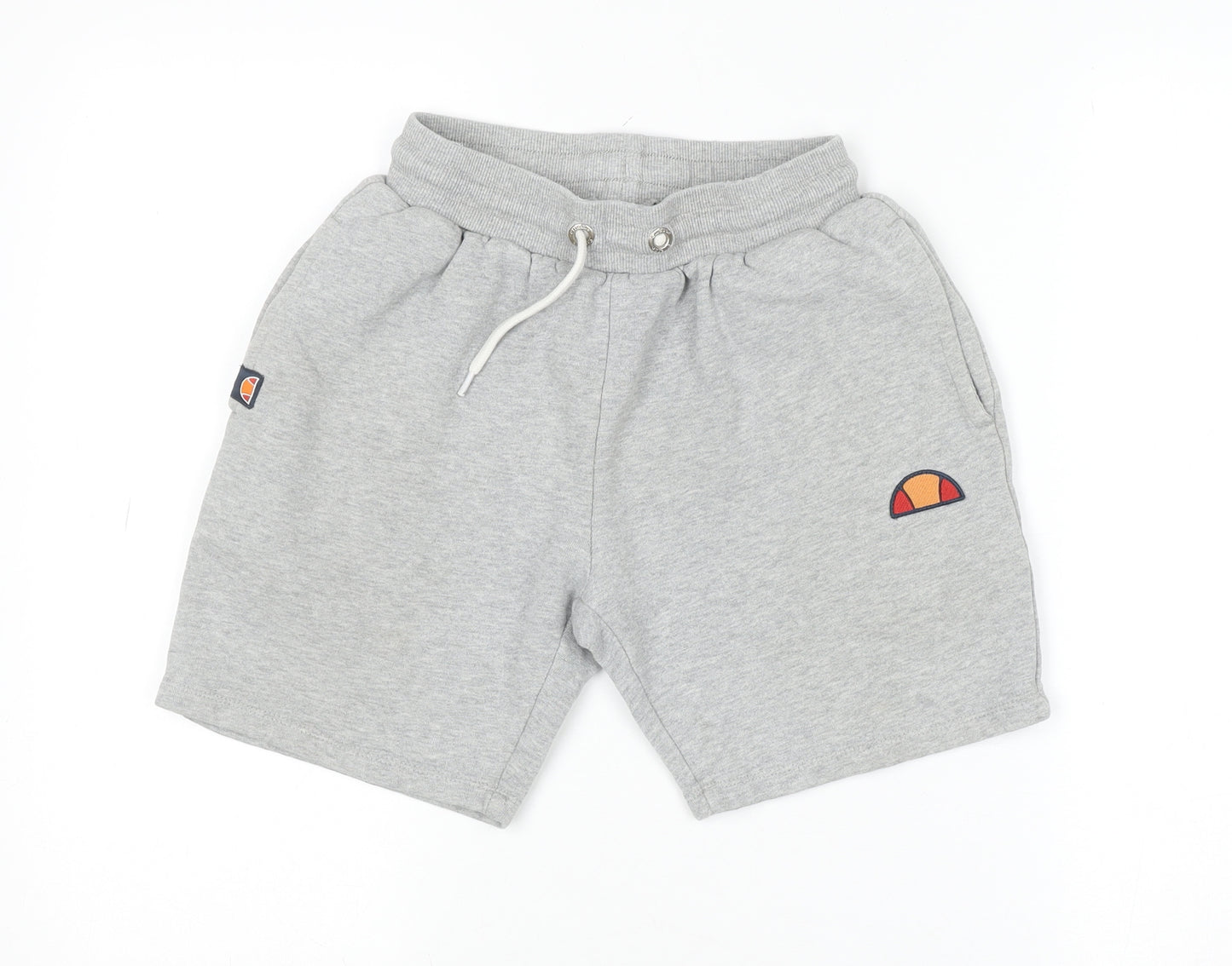 Ellesse Boys Grey Sweat Shorts 12-13 Years Regular Fit Drawstring Pockets