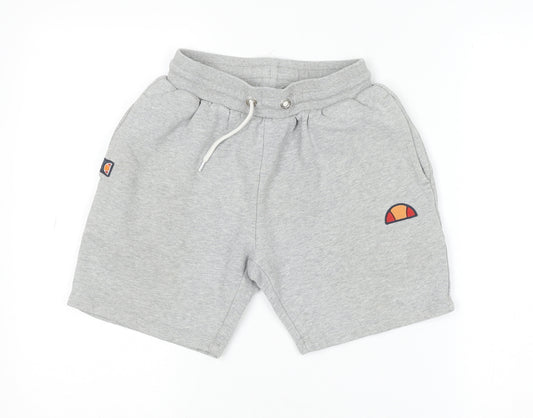 Ellesse Boys Grey Sweat Shorts 12-13 Years Regular Fit Drawstring Pockets