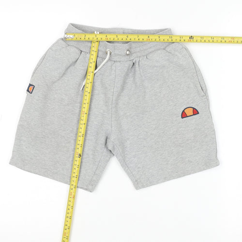Ellesse Boys Grey Sweat Shorts 12-13 Years Regular Fit Drawstring Pockets